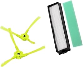 Kit d'accessoires de remplacement 4 pièces, Compatible avec LG HOM-BOT ROBOKING, pièces d'aspirateur Robot, 1 paire de brosse latérale, filtre Hepa, filtre éponge - Image 1