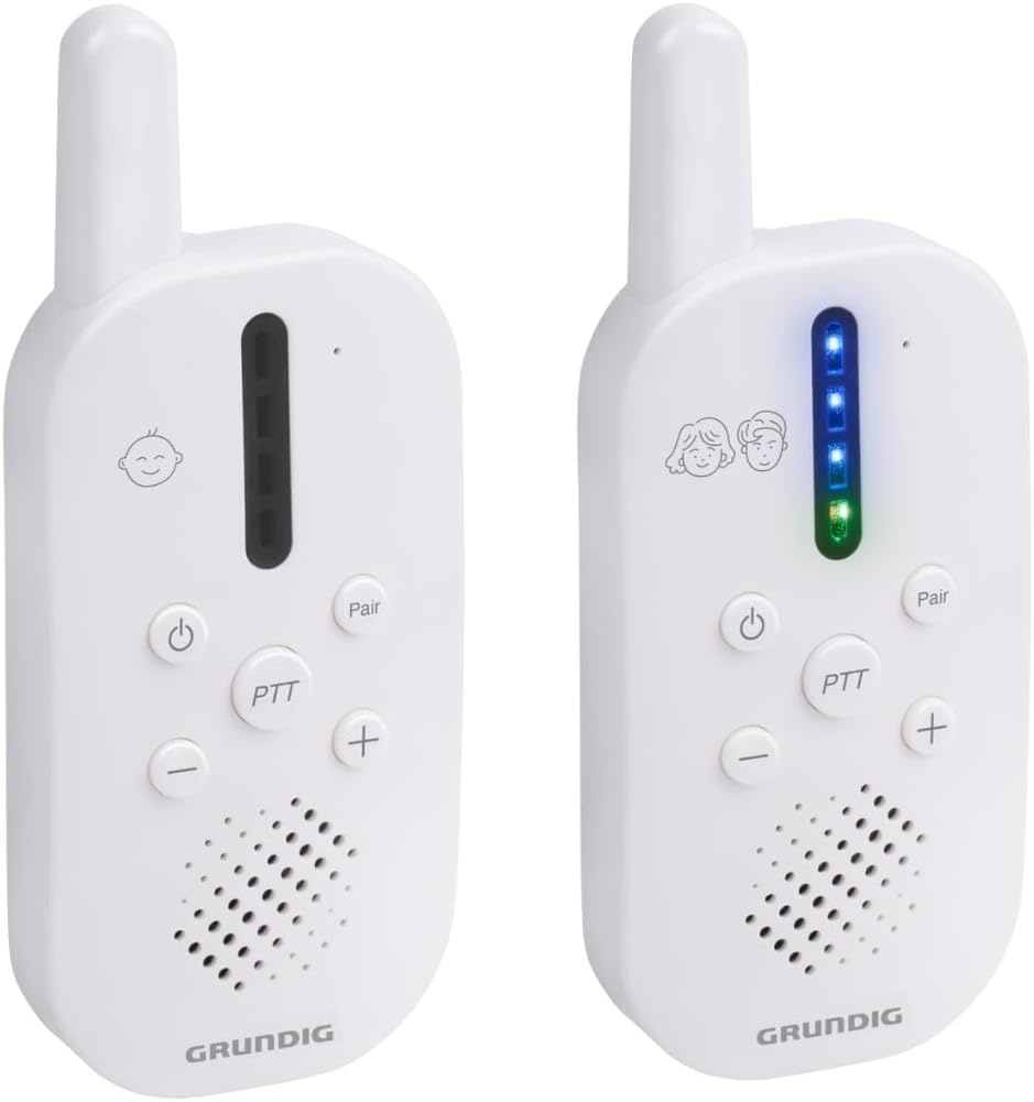 Grundig DECT Audio Babyphone - s150 m - Parents-Baby Unit - LED Sound Indicator and Response Function - Children's Room Accessories - White - Image 1