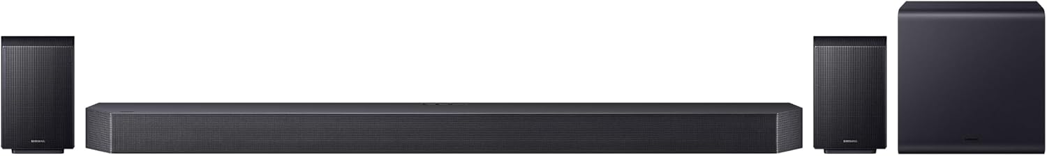 Samsung HW-Q995GF Q-Series Barre de Son 11.1.4 canaux pour téléviseur, Double Caisson de Basses sans Fil 8", Haut-Parleur arrière 4.0.2 canaux, Dolby Atmos et DTS:X, SpaceFit Sound Pro, Q-Symphony - Image 1