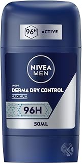 NIVEA MEN - Stick Masculin Derma Dry Control - Déodorant Homme 96H Anti-Transpirant - Protection Maximum Contre la Transpiration Intense & les Odeurs - Derma Control - Tous Types de Peaux - 50 ml - Image 1