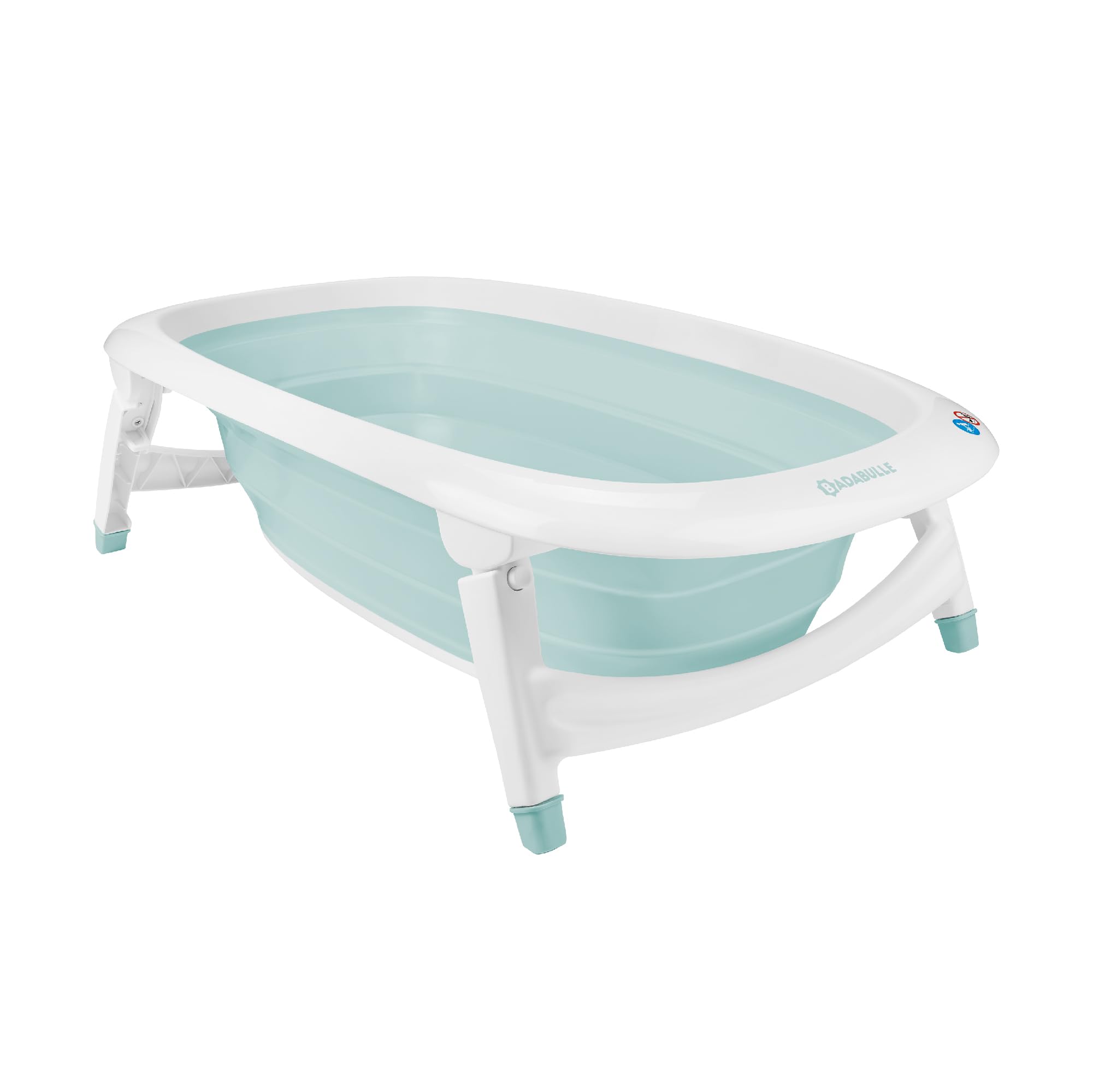 Badabulle Foldable Baby Bath – Ultra Compact – 35 L – Non-slip Feet – Drain Plug & Temperature Indicator – Handle for Transport and Drying - Image 1