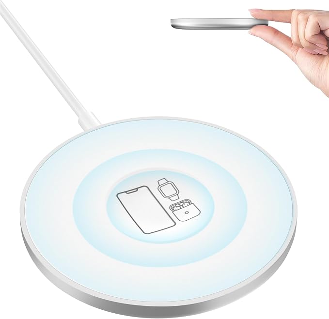 Induction Charger, Mag-Safe Wire Charger Fast Charger Apple Mag-Safe for iPhone 17/16/15/14/13/12 Series, Wireless Magnetic Charging Stand for AirPods 4/3/2/Pro Apple Watch - Image 1
