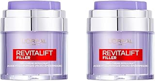 L'Oréal Paris – Plumping Gel-Cream – Moisturizing & Anti-Ageing Care – With Hyaluronic Acid, Ceramides, Niacinamide & Glycerin – For All Skin Types – Revitalift Filler – 50 ml (Pack of 2) - Image 1