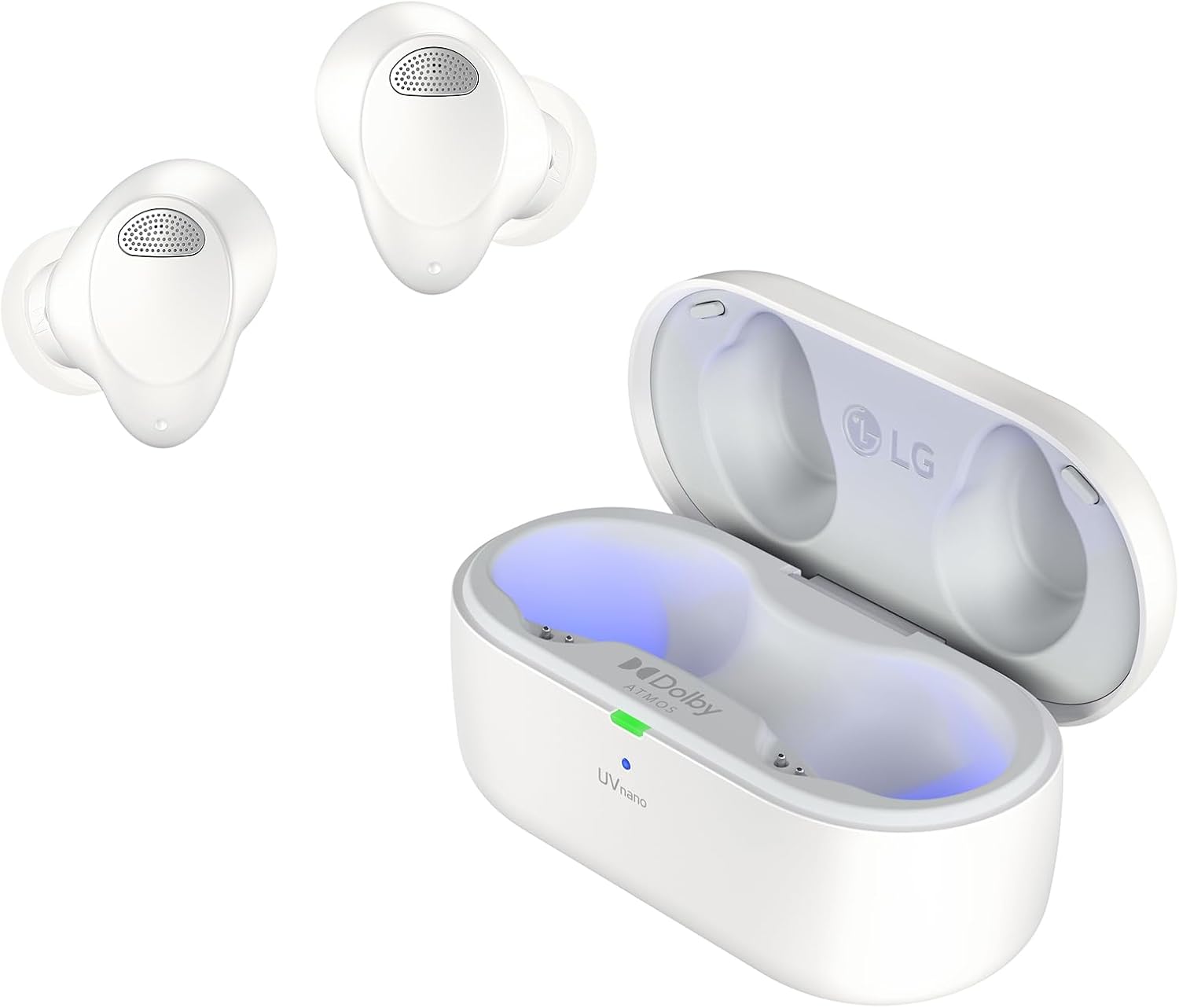 LG Electronics LG Tone Free T90S In-Ear Bluetooth Earphones with Dolby Atmos, MEDIRIAN Technology, ANC (Active Noise Reduction), UVnano+, White., TONE-T90S.AEUSLWH - Image 1