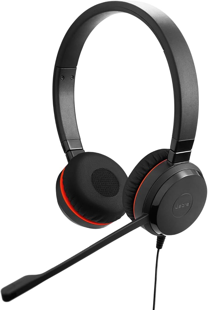 Jabra Evolve 30 II Microsoft Teams Certified Stereo Wired Headphones with Call Control Unit, Noise Cancelling Microphone, LED Indicators, Excellent Sound Quality - USB-C/A Black - Image 1