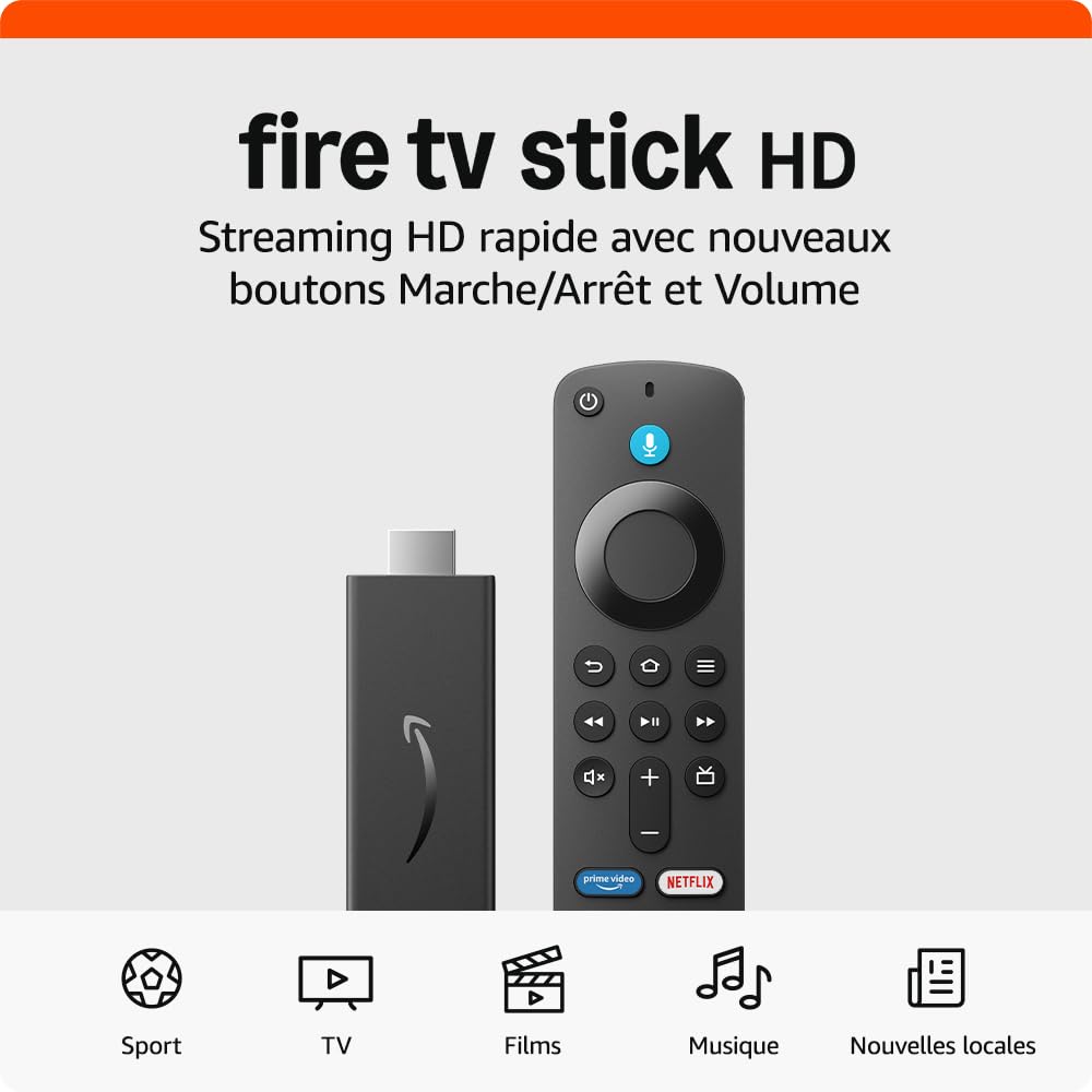 Amazon Fire TV Stick HD, free and live TV, Alexa Voice Remote, smart home controls, HD streaming - Image 1