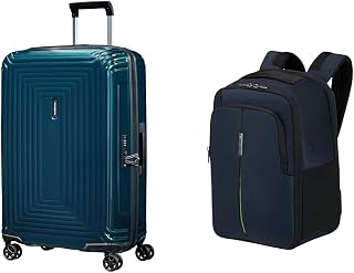 Neopulse & Guardit 3 - Suitcase, 69 cm, 69 L & Ryanair Cabin Luggage with Laptop Compartment 14.1 Inch, 25 x 20 x 40 cm, 24 L - Business Travel Set - Blue - Image 1