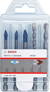 Bosch Accessories Coffret de 5 forets HEX-9 HardCeramic + HEX-5 (Carrelage dur, Béton, Ø 6/8 mm, Accessoires pour perceuses à percussion) - Amazon Edition - Image 1