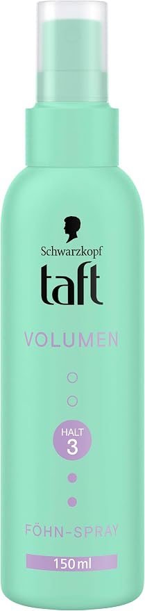 Schwarzkopf TAFT Volume Hair Dryer Spray (150 ml), Hold Level 3, Spray for All Hair Types, Vegan Formula* - Image 1