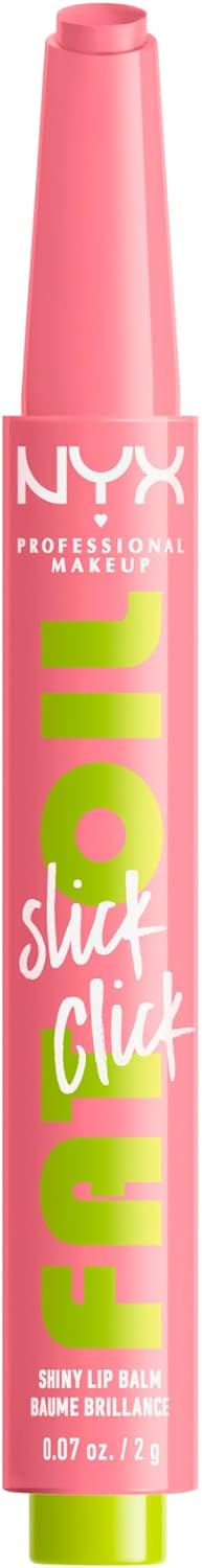 NYX Professional Makeup Lip Balm Tinted Lip Balm, Moisturizing Oils, Long Lasting Hydration, Light Formula, Vegan, Fat Oil Slick Click, Shade : Clout - Image 1