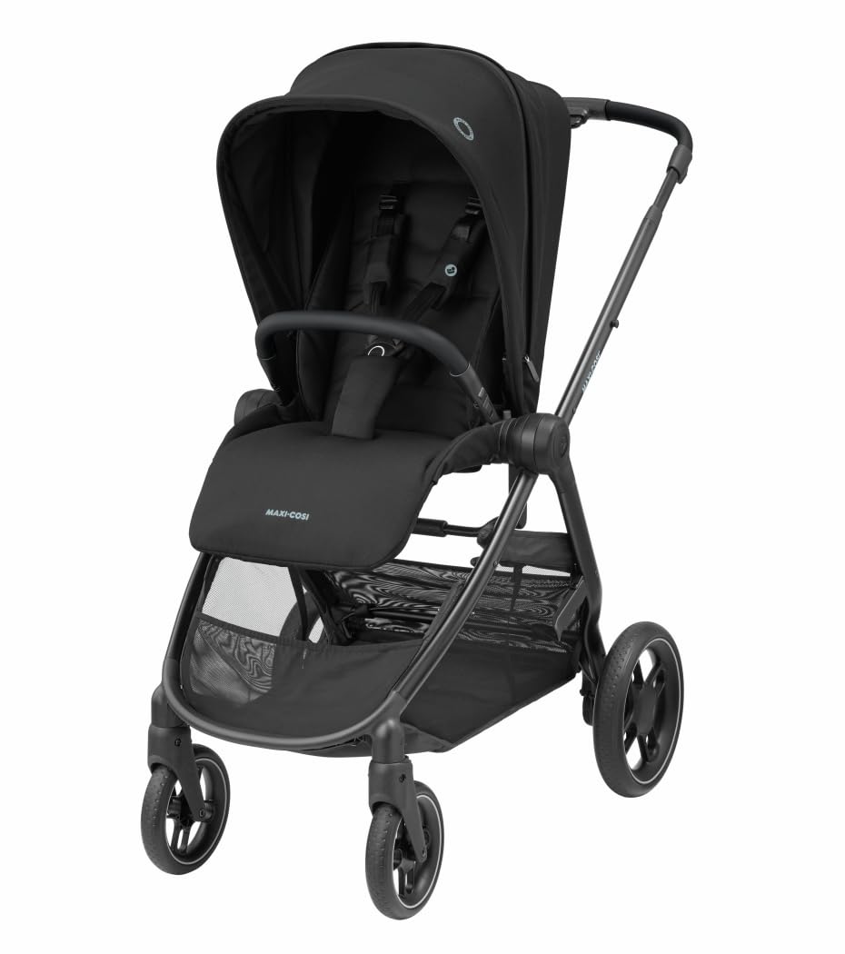 Maxi-Cosi Street Plus Stroller, 0-4 Years, 0-22 kg, One-Handed Foldable, Fits All Maxi-Cosi Baby Car Seats, 3 Recline Positions, Spacious XXL Basket, Essential Black - Image 1