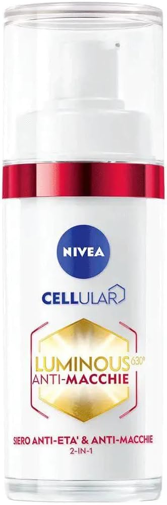 NIVEA Cellular Luminous630 Sérum anti-âge 30 ml Sérum visage contre les rides, les taches et les signes de la météo, sérum visage à l'acide hyaluronique avec booster de collagène, sérum anti-taches - Image 1