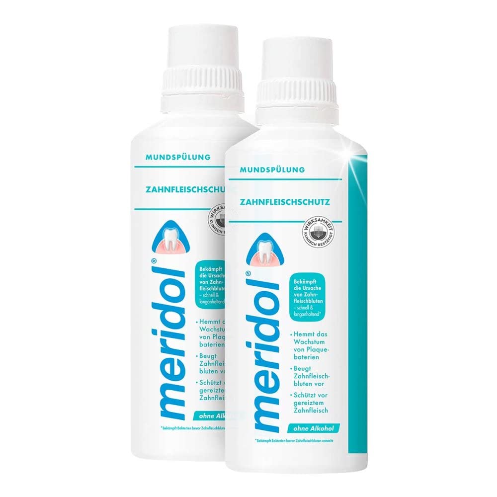 2 x Meridol Mouth Wash Gingival Barrier 400 ml Alcohol Free - Image 1