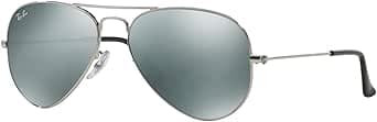 Ray-Ban Aviator RB3025 Silver Frame | Silver Mirror | Small, silver, M