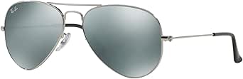 Ray-Ban Aviator RB3025 Silver Frame | Silver Mirror | Small, silver, M - Image 1