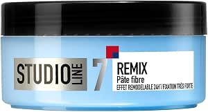 L'ORÉAL PARIS - Fibre-Styling Paste Very Strong Hold - Reshapable Effect - 24-Hour Hold - Styling Styling - All Hair Types - Studio Line Remix - 150 ml - Image 1