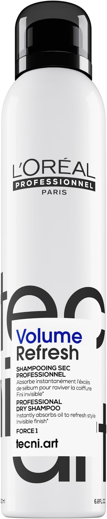 L'OREAL PROFESSIONNEL - Shampoing Sec Volume Refresh Tecni Art - Absorbe l'Excès de Sébum & Apporte Du Volume - Fini Invisible & Sans Résidus - Fraîcheur 96h - Tous Types de Cheveux - 200 ml - Image 1