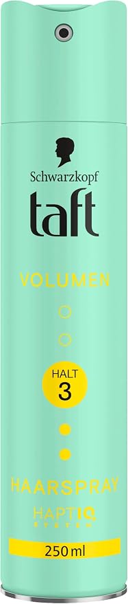 Schwarzkopf TAFT Volume Hair Spray (250ml), Hold 3 for Dry Hair, Vegan Formula* - Image 1