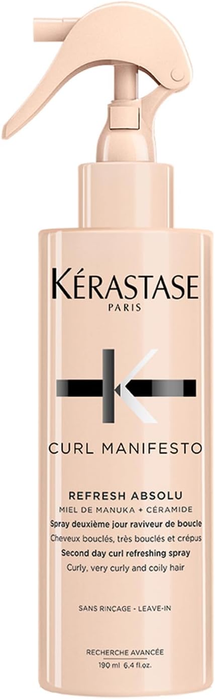 KÉRASTASE Curl Manifesto - Refresh Absolu - Spray Cheveux Deuxième Jour - Hydratation & Anti-Frisottis - Miel de Manuka & Céramides - Cheveux Bouclés, Frisés & Crépus - 190 ml - Image 1
