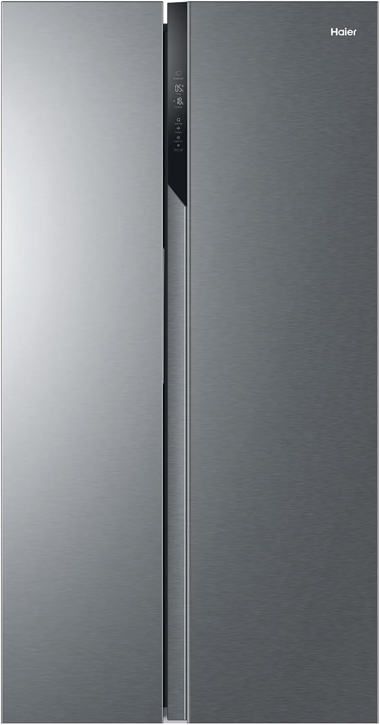 Haier - American Refrigerator - 2 Doors - Energy Class E - Total No Frost Multi Air Flow Technology - Stainless Steel - 337L + 191L (Freezer) - 177.5 x 90.5 x 65.7 cm - Model HSR3918ENPG - Image 1