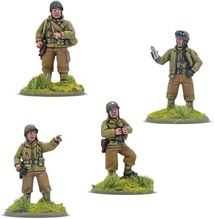 Commandants du peloton de l'armée américaine – Miniatures à l'échelle de 28 mm pour l'action de boulon, miniatures très détaillées de la Seconde Guerre mondiale pour jeu de guerre de table - Image 1