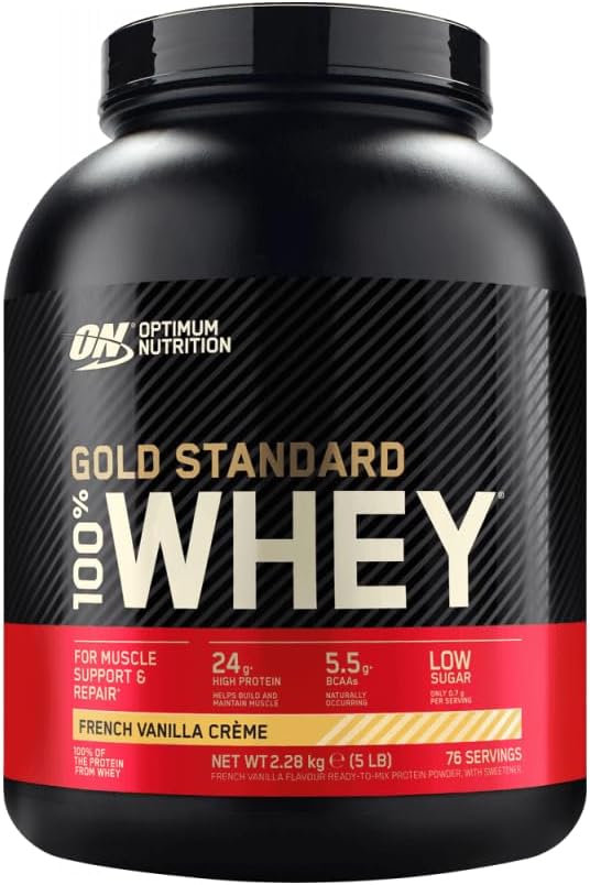 Optimum Nutrition 100% Whey Gold Standard (5lbs) French Vanilla Cream - Image 1