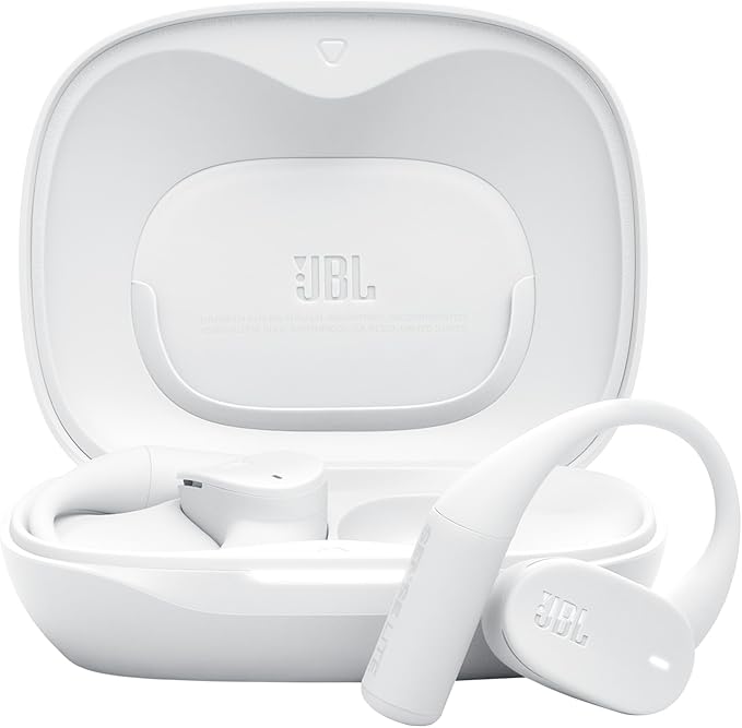 JBL Sense Lite True Wireless Open Earbuds, Ear Hook, Air Conduction, OpenSound, 32 Hours Battery Life, IP54 Waterproof, Headphones, White - Image 1