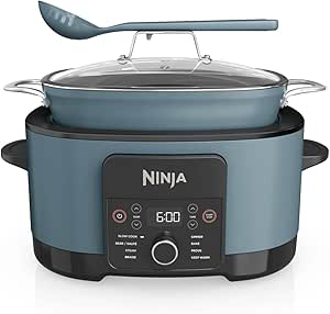 Ninja Foodi PossibleCooker 8 L, 8-in-1 Multicooker and Slow Cooker, Nonstick Bowl, Spoon and Lid, Cooker, Steamer, Steamer, Searing, Roasting, 8 servings, Grey, MC1001EU - Image 1