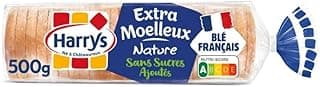 Harry's Pain de Mie Sans Sucres Ajoutés Extra Moelleux Nature 500g - Savoureux et Équilibré - Idéal pour le Petit Déjeuner - Marque de Confiance - Fraîcheur Gar - Le Lot De 4