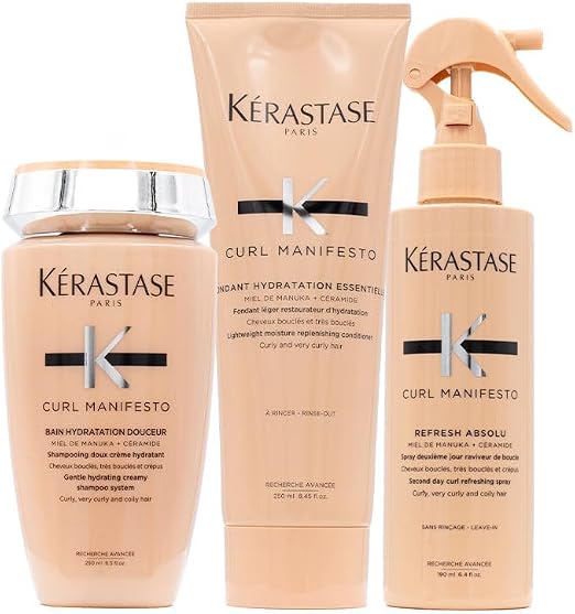 Kerastase Curl Manifesto Shampoo 250ml Conditioner 250ml Spray 190ml - Image 1