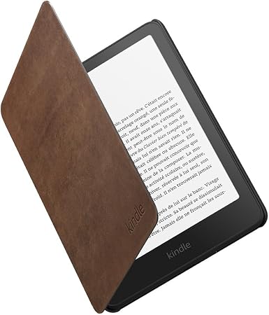All-new Amazon Kindle Paperwhite and Amazon Kindle Colorsoft Signature Edition Case, Lightweight and Water-Safe, Foldable Protective Cover – Premium Leather - Image 1