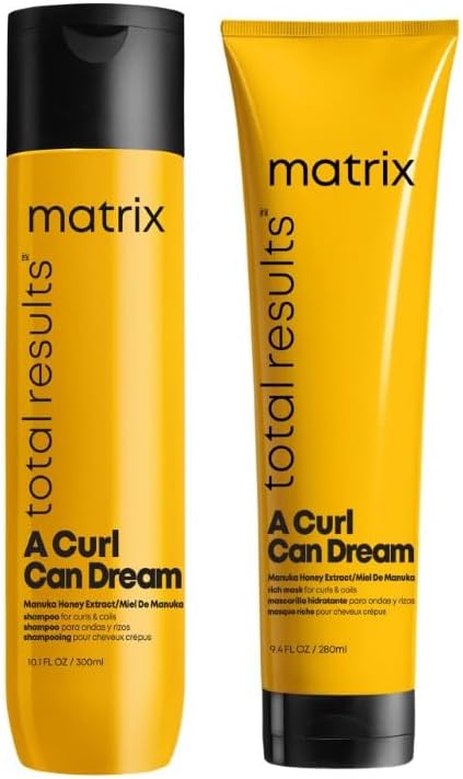 Matrix, Nourishing Shampoo & Mask for Curly Hair, Manuka Honey Extract, Total Results, A Curl Can Dream, 300ml + 280ml - Image 1
