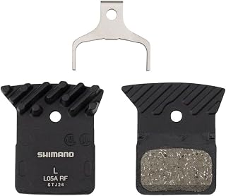 Shimano L05A-RF Disc Brake Pad and Spring - Resin Compound, Finned Alloy Back Plate, One Pair - Image 1