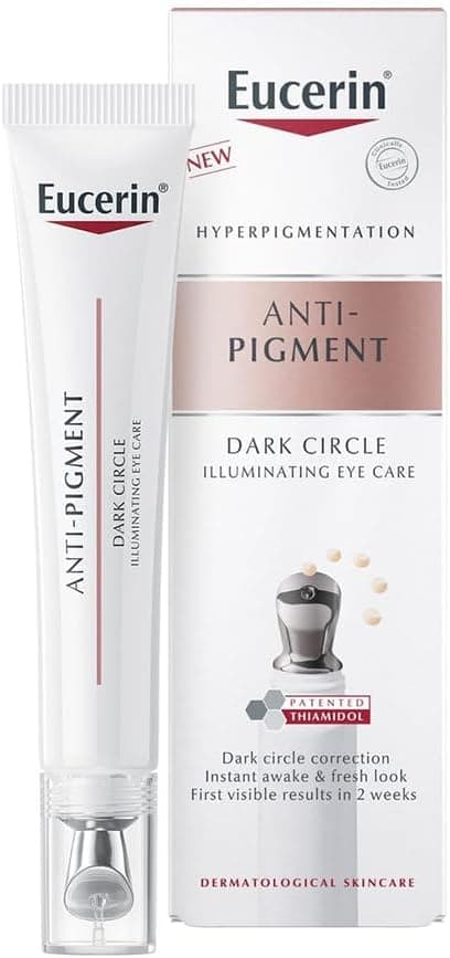 Eucerin Crème contour des yeux anti-pigmentation pour les cernes, soin illuminateur des yeux, correction des cernes, pour tous types de peau, 15 ml