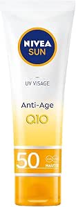 NIVEA SUN Women Face Cream Anti-Aging & Anti-Spot SPF 50 (1 x 50ml), Q10 Formula Face Moisturizer for Daily Use, UVA/UVB Sun Protection Light Texture - Image 1