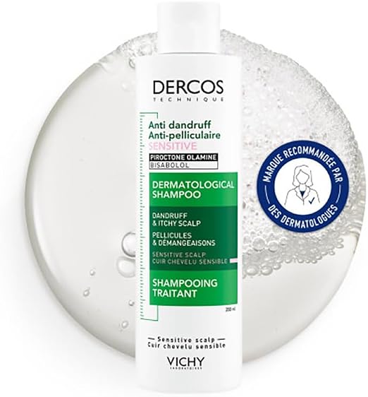 Vichy, Dercos, Anti-Dandruff Treatment Shampoo, Dandruff & Itching, Sensitive Scalp, 200 ml - Image 1
