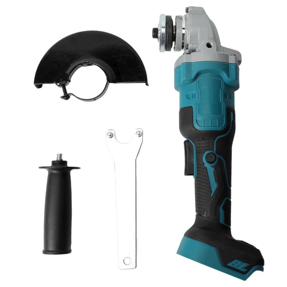 Cordless Angle Grinder Compatible with Makita Battery 18V 100/125mm 12000RPM Cordless Angle Grinder with Brushless Motor and Sanding Disc Cover (100MM) - Image 1