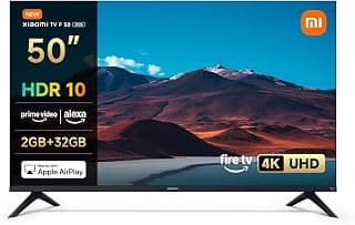 TV F 50, 127 cm (50 inches), 4K UHD, Smart TV, Fire TV, Alexa Voice Control, HDR10, MEMC, 60Hz with 120Hz Game Boost Mode, 2GB+32GB, Compatible with AirPlay