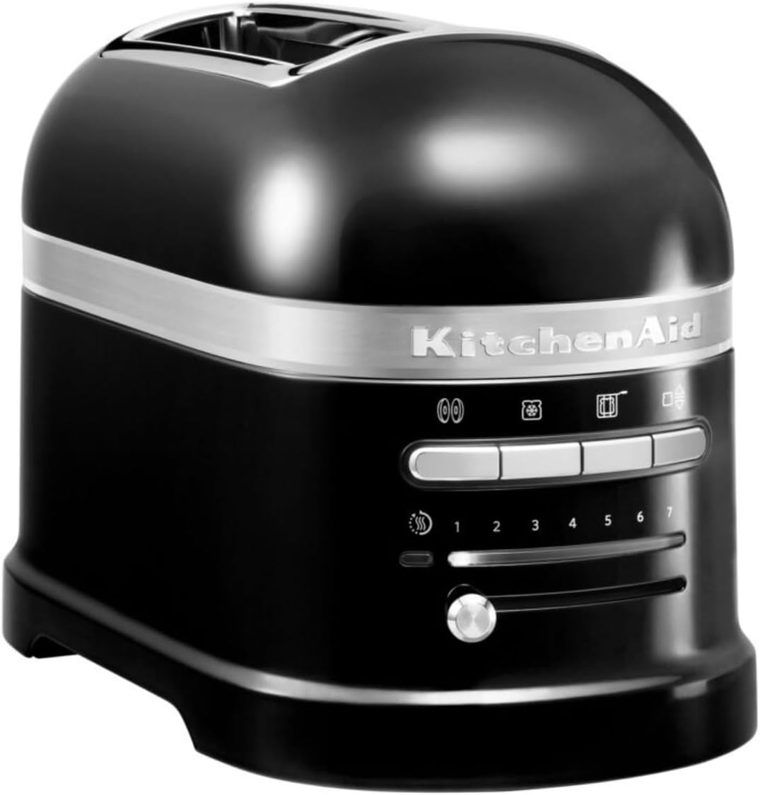 KitchenAid Artisan Toaster for 2 Slices - 7 Levels of Burning and Defrost Function - Vintage Design - 2 Wide Slots - Toaster with Sandwich Holder - Onyx Black - Image 1