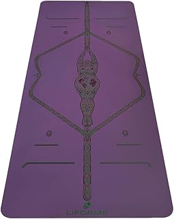 Printed Yoga Mat - Free Yoga Bag Included - Patented Alignment System, Warrior-Style Grip, Non-Slip, Sweat Resistant, Long, Wide (Mother Earth) - Image 1