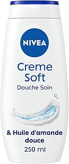 NIVEA Crème de douche Soin (1 x 250 ml), enrichie à la Vitamine C & E et Huile d'Amande douce, Soin corps hydratant qui nettoie respecte et renforce le microbiome pour peaux sèches - Image 1