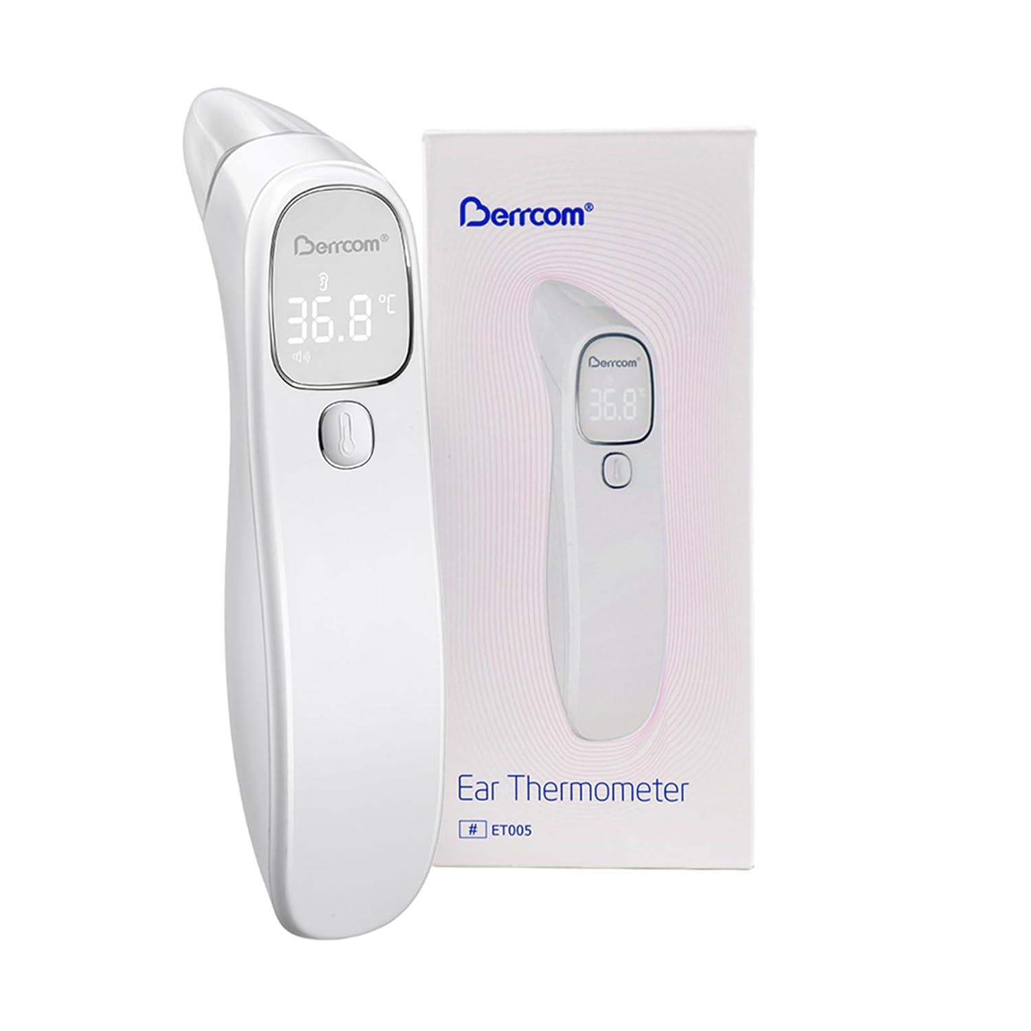 Berrcom Ear and Forehead Thermometer, Non-Contact Medical Thermometer, Infrared Digital Thermometer for Children and Adults - Image 1
