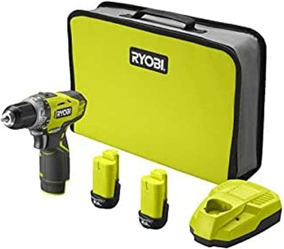 Perceuse-visseuse RYOBI 12V - 2 Batteries 2.0Ah - 1 Chargeur RCD1201-220S
