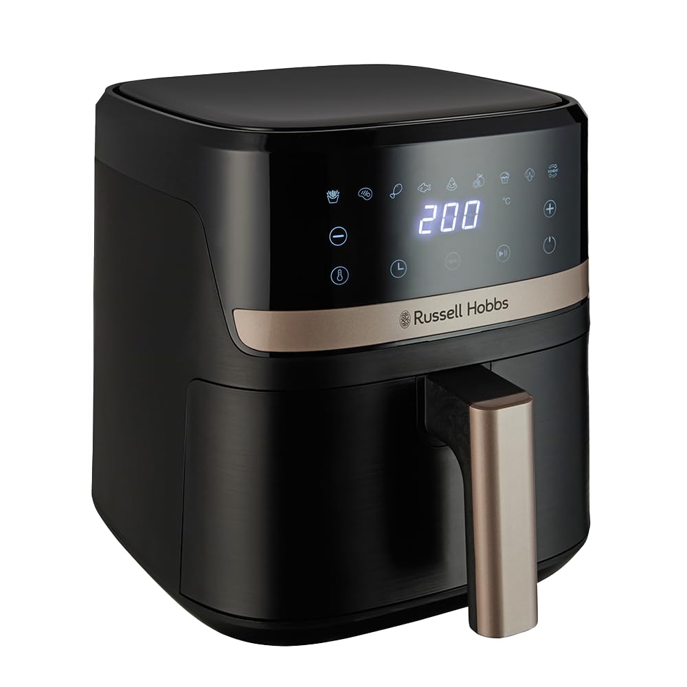 Russell Hobbs Air Fryer Rapid Air 4.3L (Ultra Compact, Quiet) Oil-free Fryer (Cooking, Grilling, Roasting and More, Economical, Touch, Fast, Auto Shut-off, Non-Stick Parts, Dishwasher) 27610-56 - Image 1