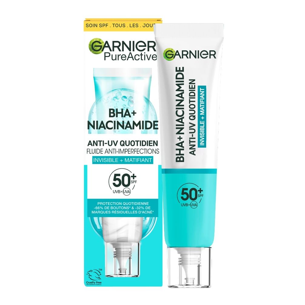 Garnier Pure Active Anti-UV Quotidien anti-imperfections SPF 50+ 40ml - Image 1