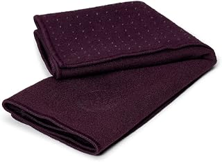 Manduka Yogitoes Serviette de Yoga pour Tapis, antidérapante et à séchage Rapide pour Yoga Chaud avec Fond en Caoutchouc à Pois, Fine et légère, 40,6 cm, Plaisir - Image 1