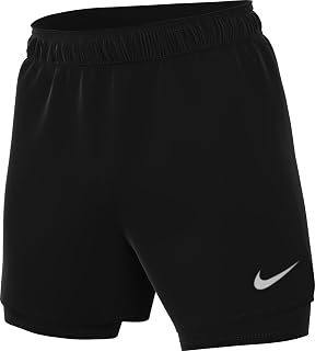 Challenger HJ3588-010 Short Polyvalent 2 en 1 avec Technologie Dri-Fit pour Homme, 18 cm, Noir/Noir/argenté réfléchissant Taille L - Image 1