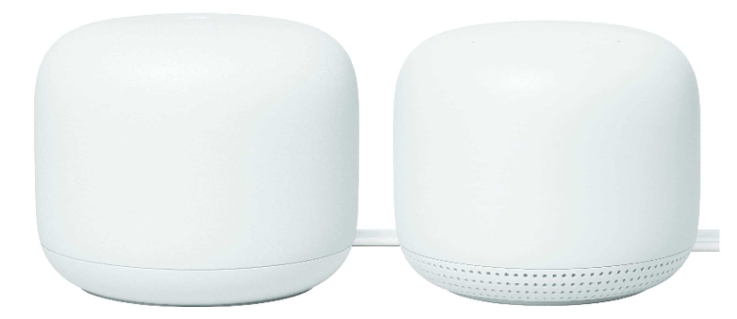 Google Nest WiFi AC2200 (2nd Gen) Router & Wi-Fi System Added Access Point Mesh (2 Pack, Snow) - Image 1