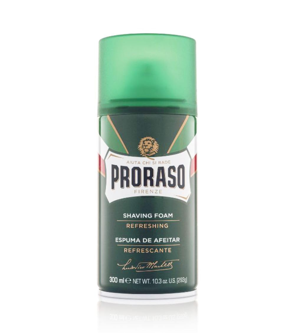 Proraso | Refreshing Shaving Foam (300ml Bomb) - Invigorating Shaving Foam with Eucalyptus Oil and Menthol - Made in Italy - Image 1