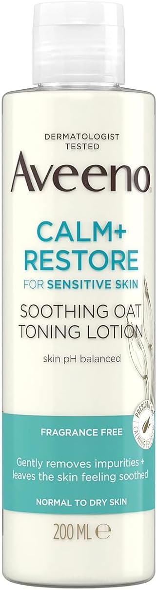 Aveeno Face Calm + Restore Lotion tonique apaisante Transparent 200 ml - Image 1